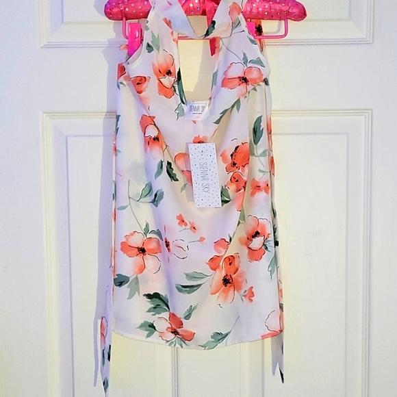 SIENNA SKY Size M Floral Halter Top - Picture 4 of 4